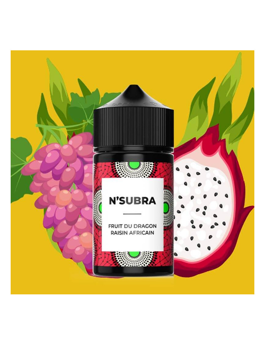 N’Subra 50 ml – 0 mg | Wax – Solana – Raisin africain & Fruit du dragon
