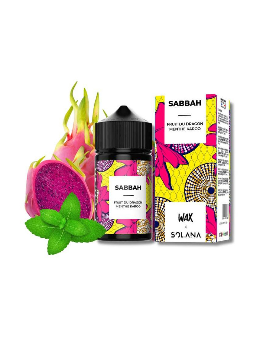 Sabbah 50 ml – 0 mg | Wax – Solana – Fruit du dragon & Menthe Karoo
