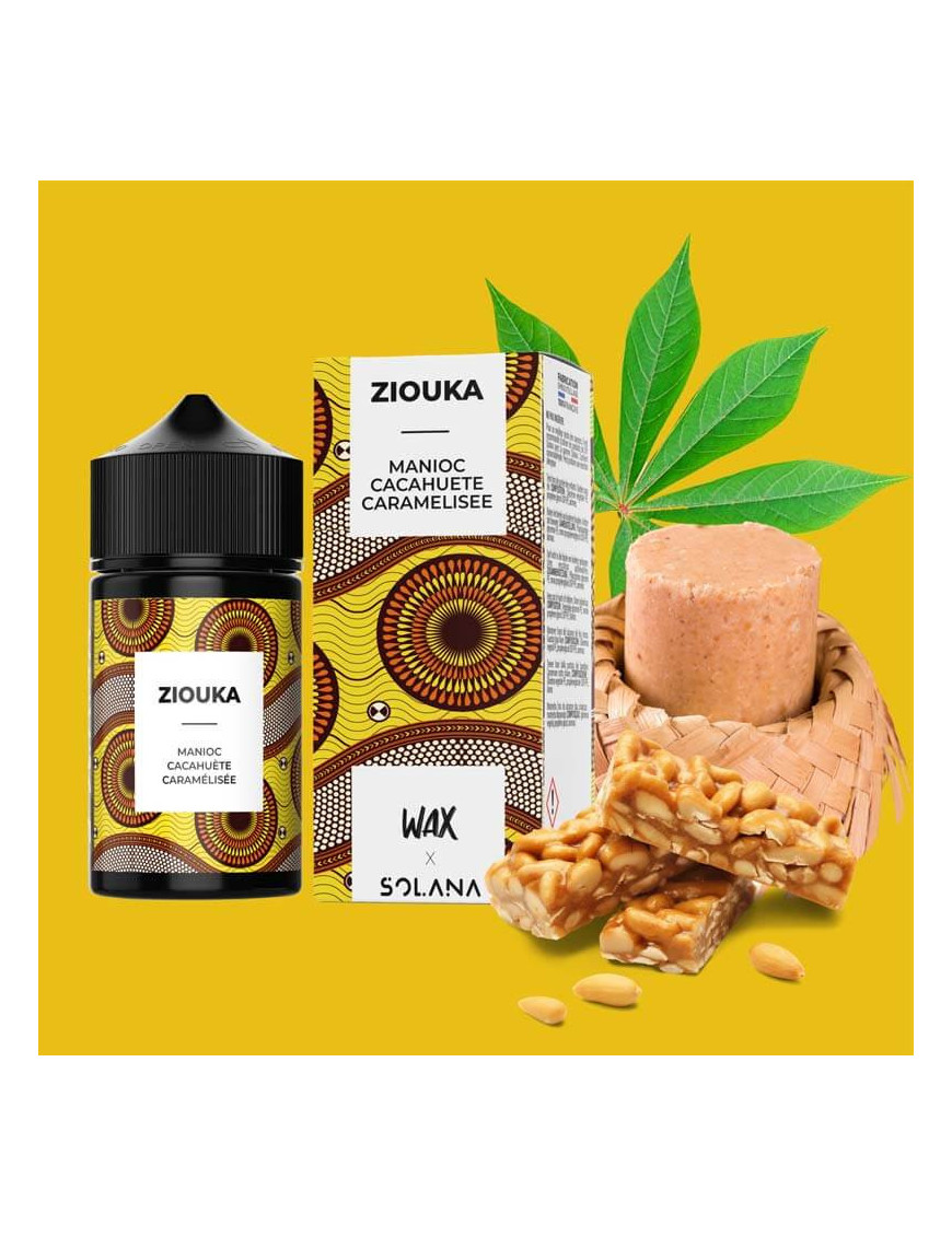 Ziouka 50 ml – 0 mg | Wax – Solana – Manioc & Cacahuète Caramélisée