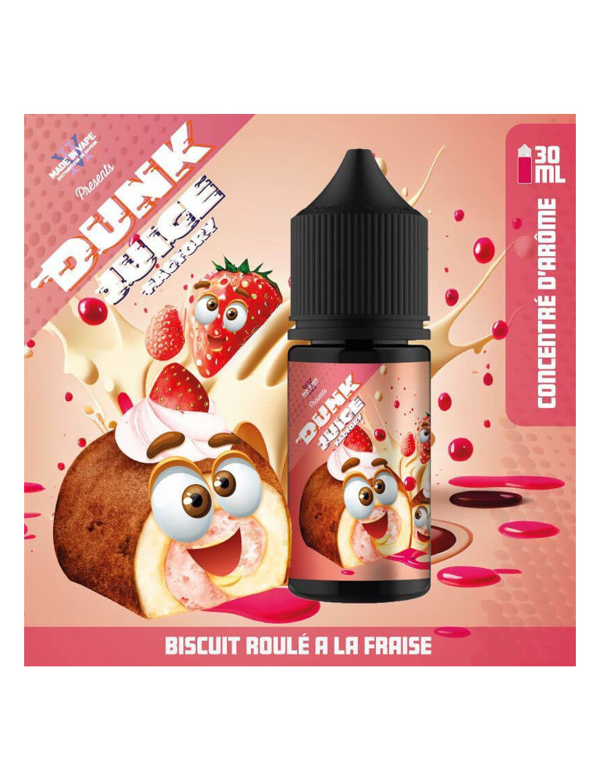 Concentré Biscuit Roulé à la Fraise 30ml - Dunk Juice Factory - Made In Vape