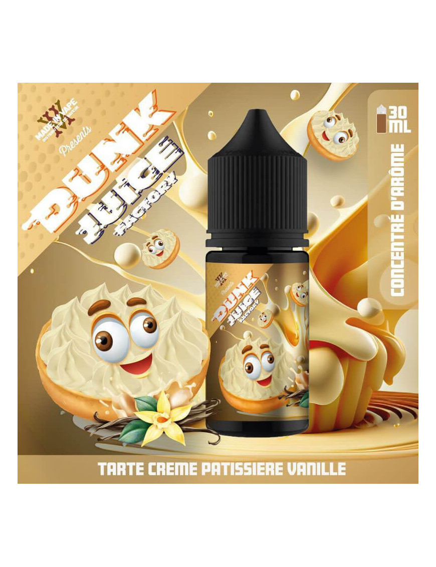Concentré Tarte Crème Pâtissière Vanille 30ml - Dunk Juice Factory - Made In Vape