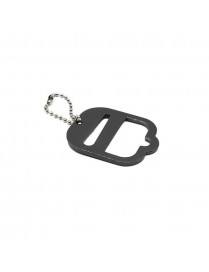 Décapsuleur métal noir avec petite chaîne – Format porte-clés