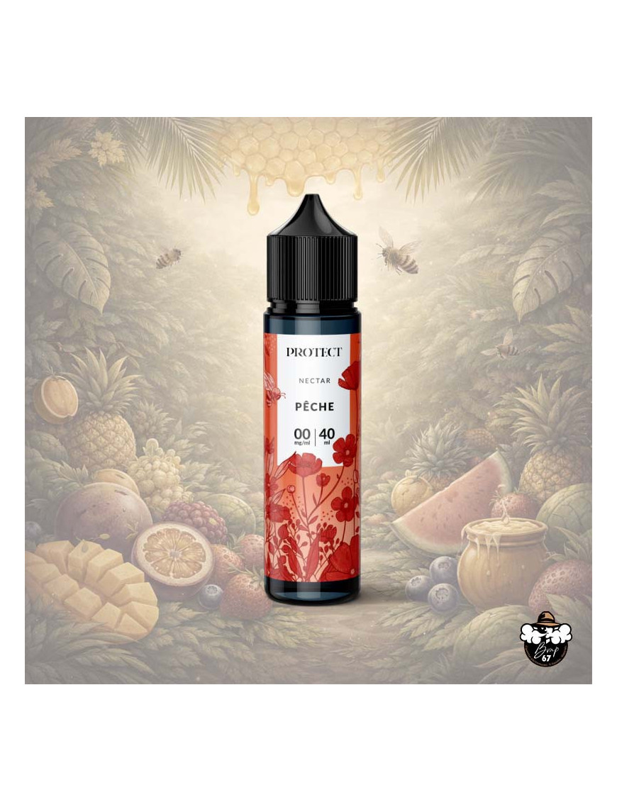 Pêche 40ml 0 mg – Protect | Gamme Nectar 50/50