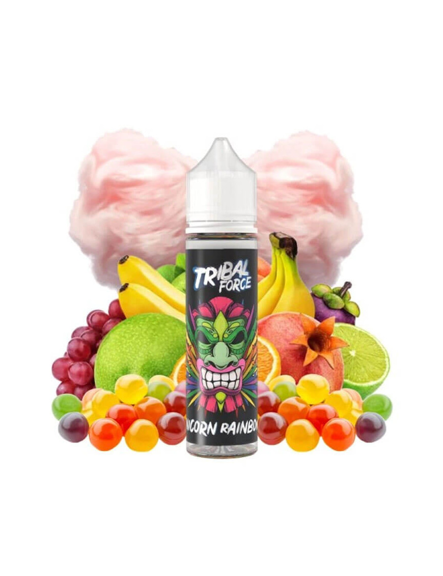 Unicorn Rainbow 0mg 50ml - Tribal Force | E-liquide barbe à papa et bonbons aux fruits