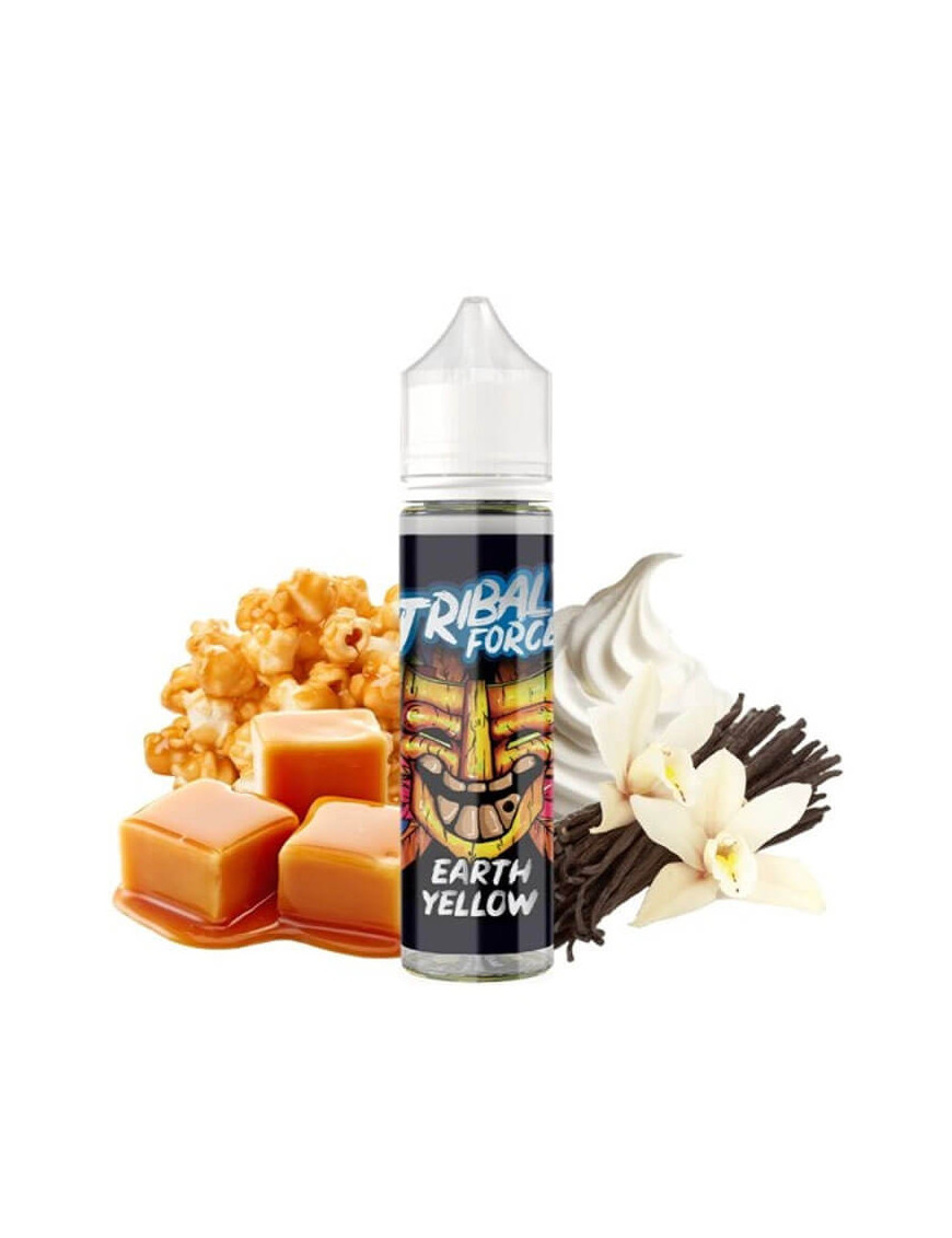 Earth Yellow 0mg 50ml - Tribal Force | E-liquide pop-corn, vanille custard et caramel