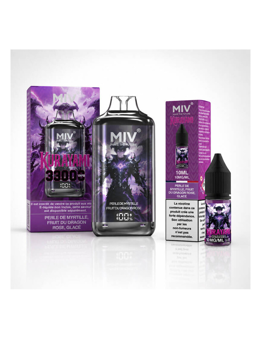 Kurayami 33K VAPS Pack, MIV Pod System + Kurayami 10 ml