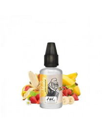 Arôme concentré fruité aux saveurs exotiques, fraise, banane et vanille, flacon avec bouchon sécurisé.