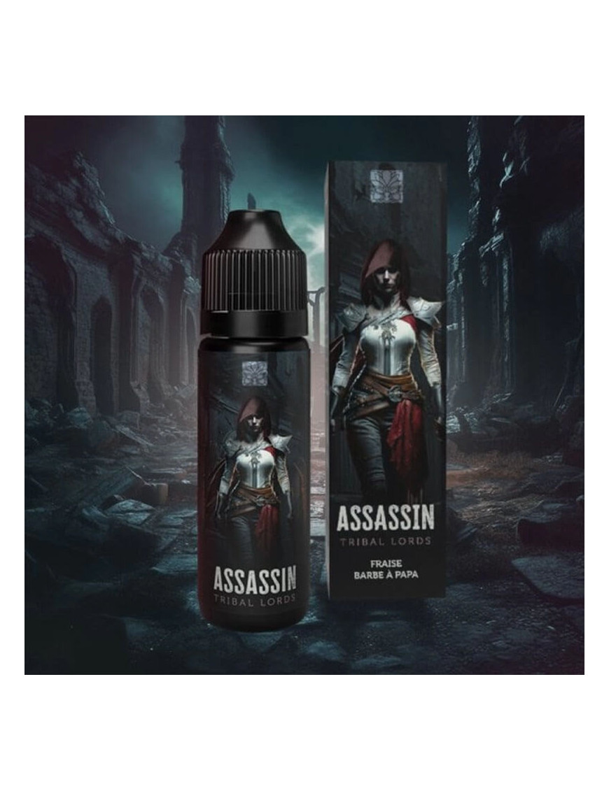Assassin 0mg 50ml - Tribal Lords - Tribal Force | E-liquide barbe à papa fraise avec touche de fraîcheur