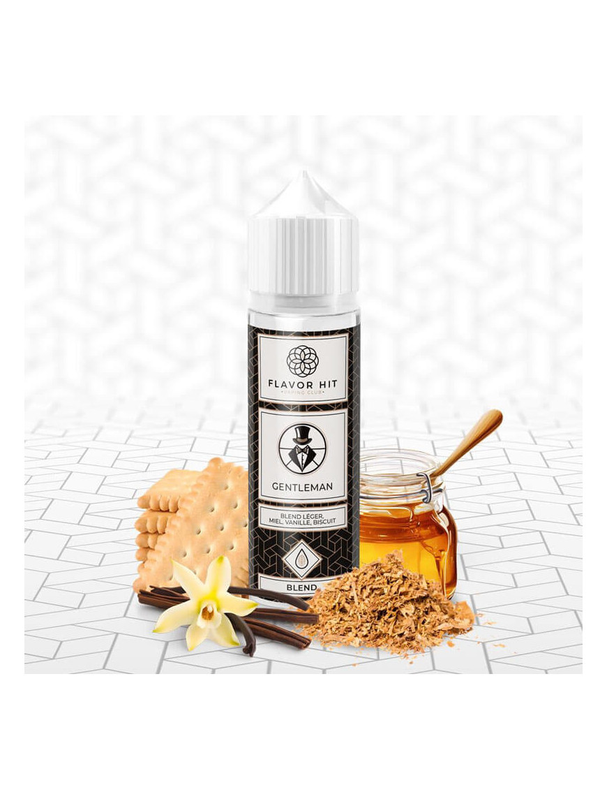 Gentleman 0mg 50ml - Flavor Hit | E-liquide tabac blond, miel, vanille, biscuit