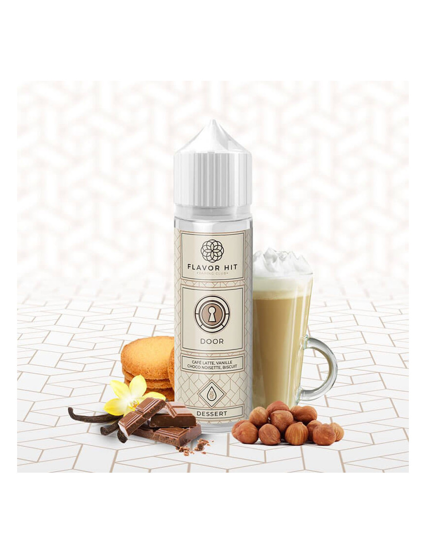 Secret Door 0mg 50ml - Flavor Hit | E-liquide café latte, vanille, chocolat noisette et biscuit