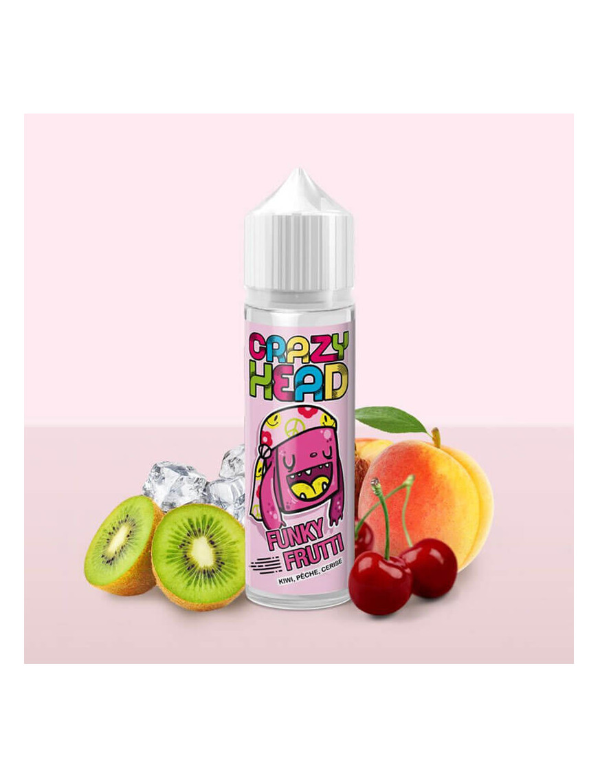 Funky Frutti 0mg 50ml - Flavor Hit | E-liquide pêche, kiwi, cerise et fraîcheur