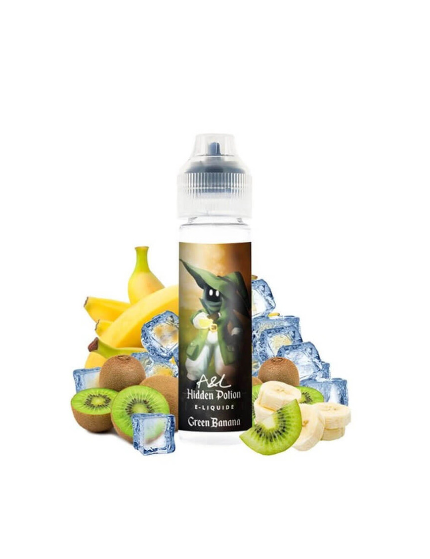 E-liquide Green Banana 50ml – Hidden Potion – A&L | Banane, kiwi, fraîcheur
