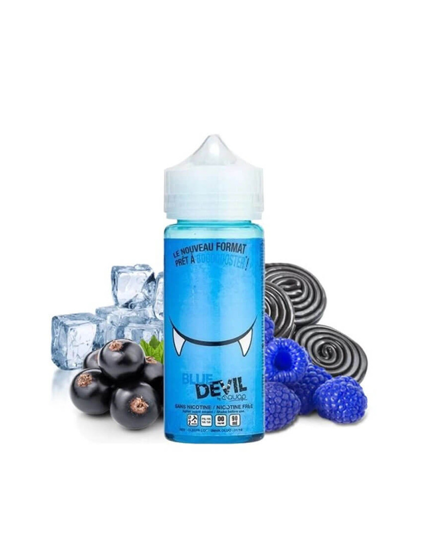 Blue Devil 0 mg 100 ml – E-liquide framboise bleue, cassis, réglisse – Avap