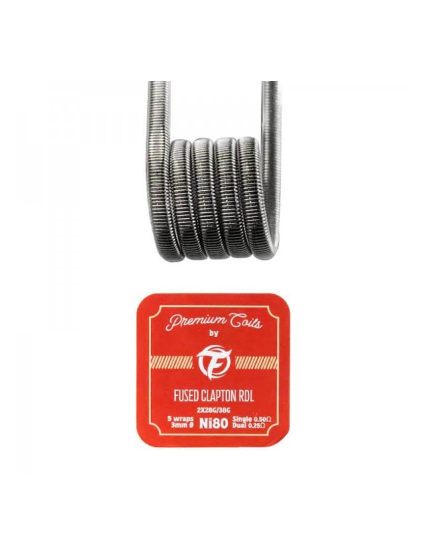 Fused Clapton RDL Ni80 0.50Ω New Version (10pcs) – Fumytech
