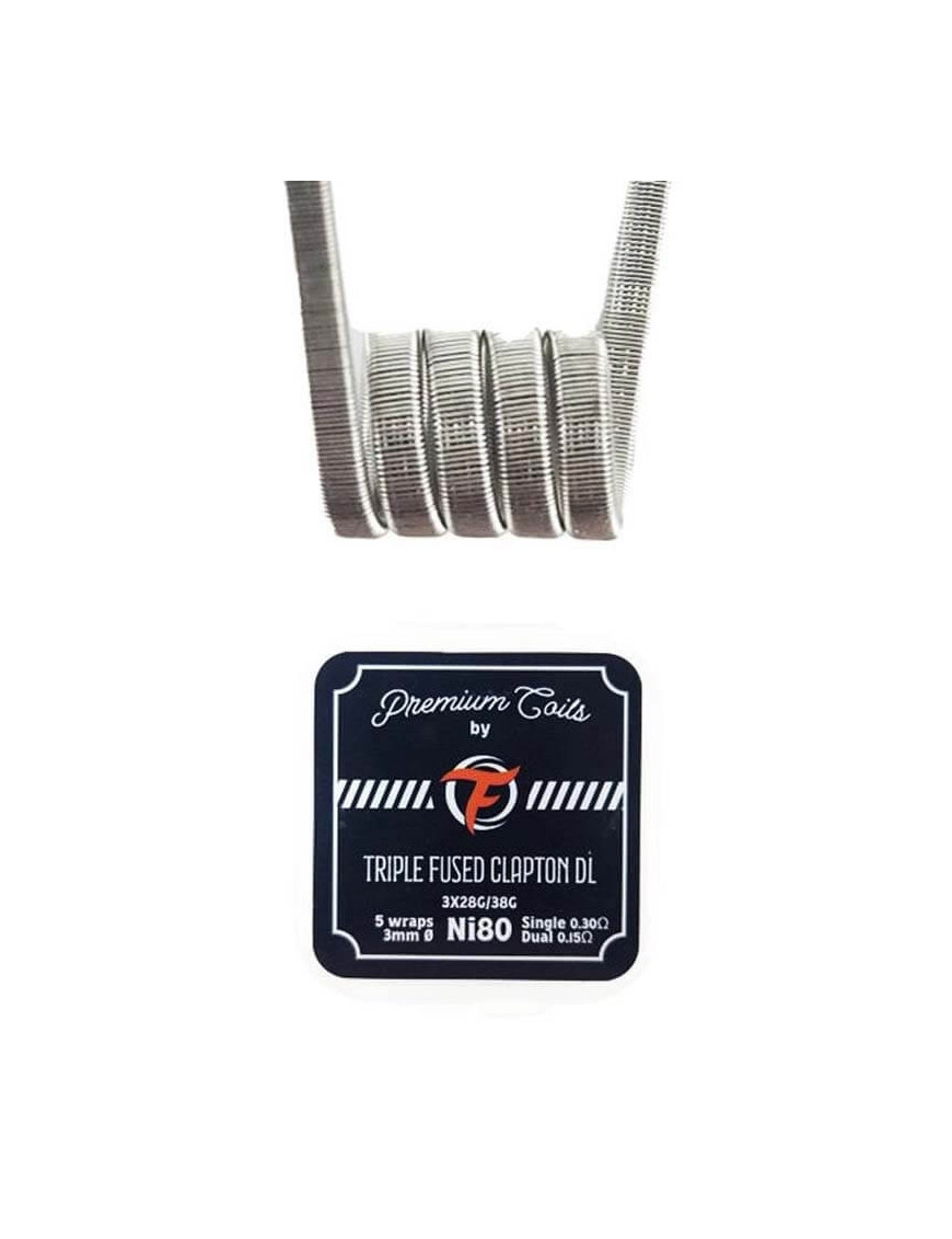 Triple Fused Clapton DL Ni80 0.30Ω New Version (10pcs) – Fumytech