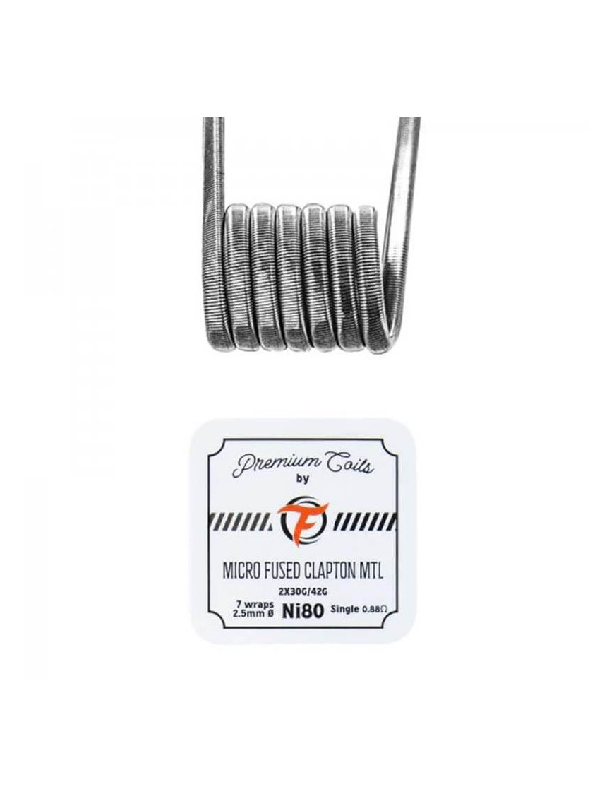 Micro Fused Clapton MTL Ni80 0.88Ω New Version (10pcs) – Fumytech